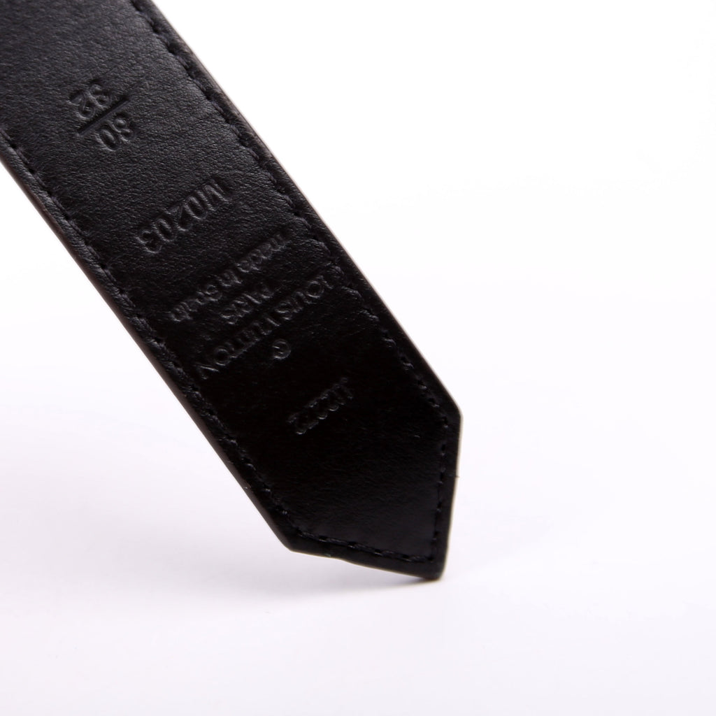 Dauphine 25MM Reverse Monogram/Leather Belt Size 80/32