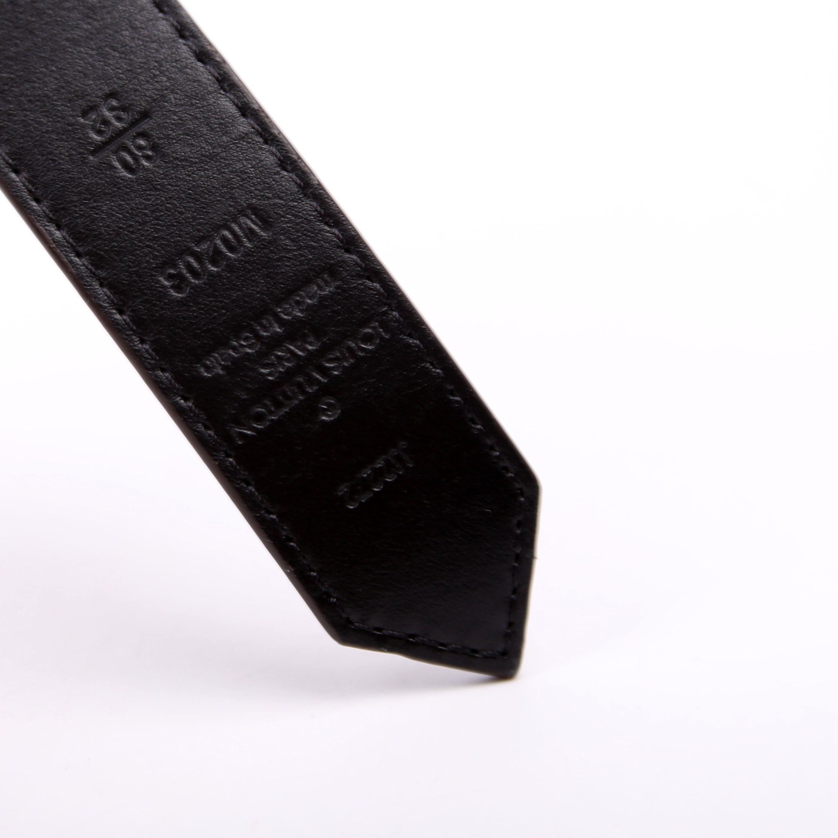 Dauphine 25MM Reverse Monogram/Leather Belt Size 80/32
