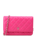 WOC Classic Quilted Lambskin Pink