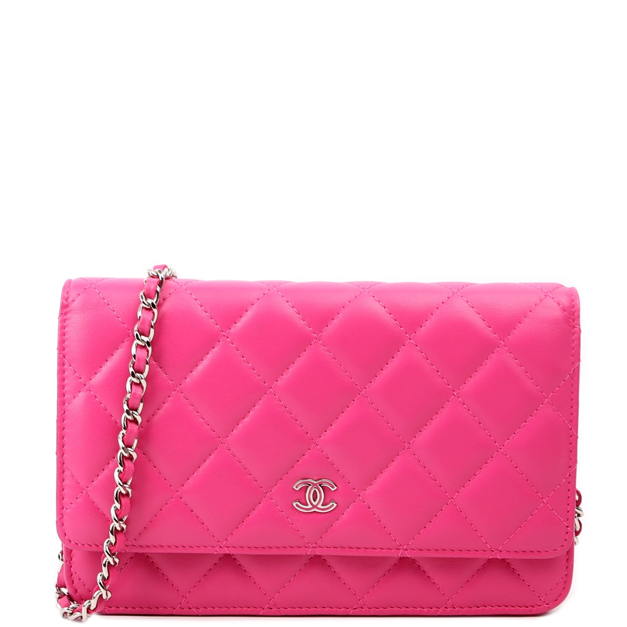 WOC Classic Quilted Lambskin Pink