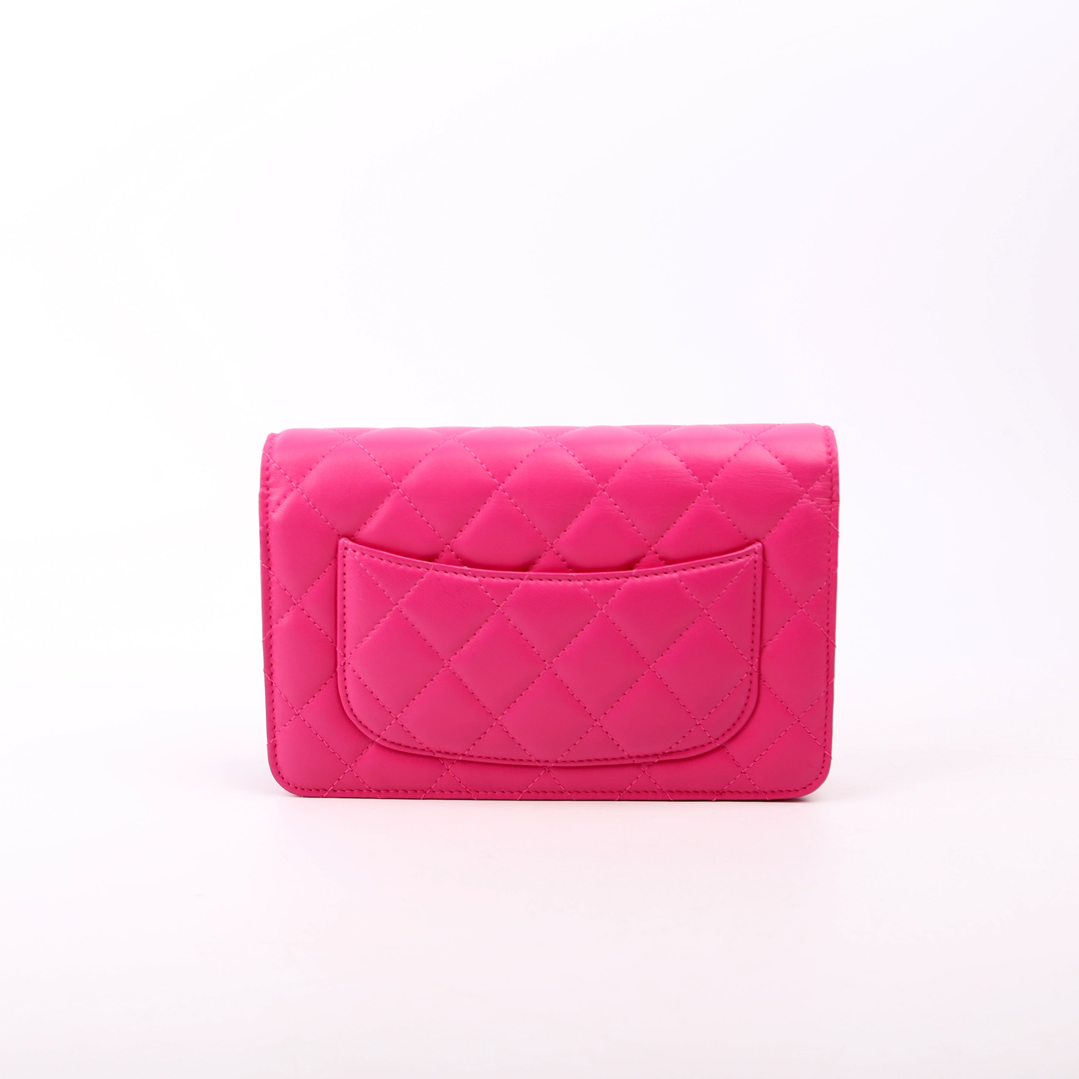WOC Classic Quilted Lambskin Pink