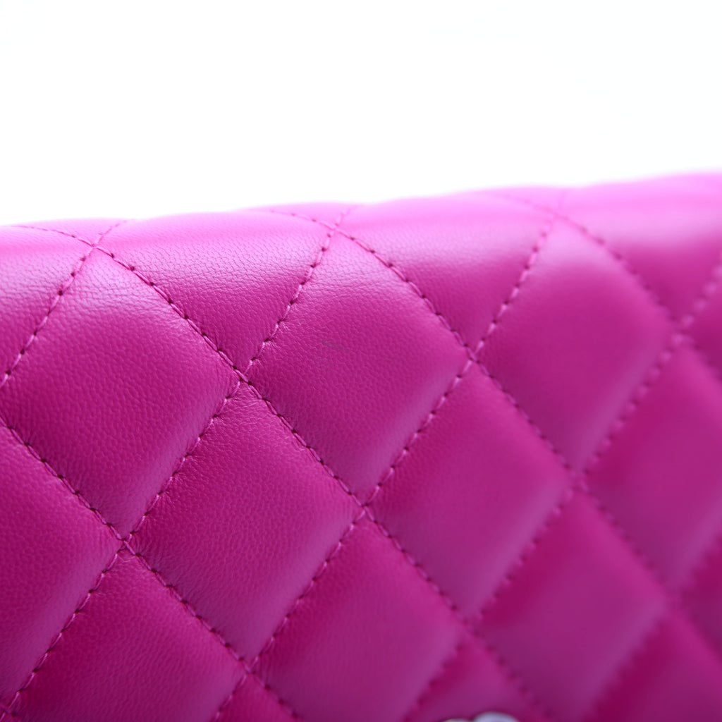 WOC Classic Quilted Lambskin Pink