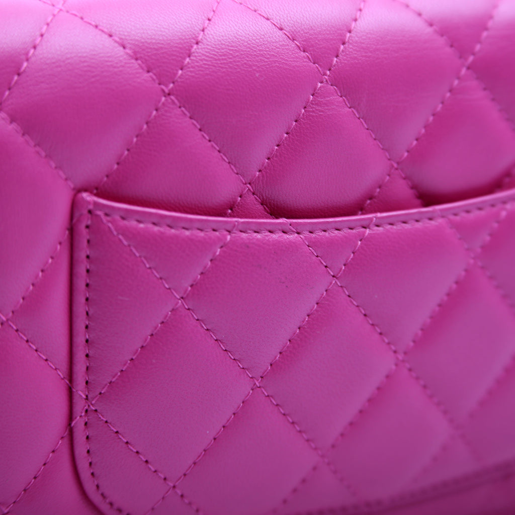 WOC Classic Quilted Lambskin Pink
