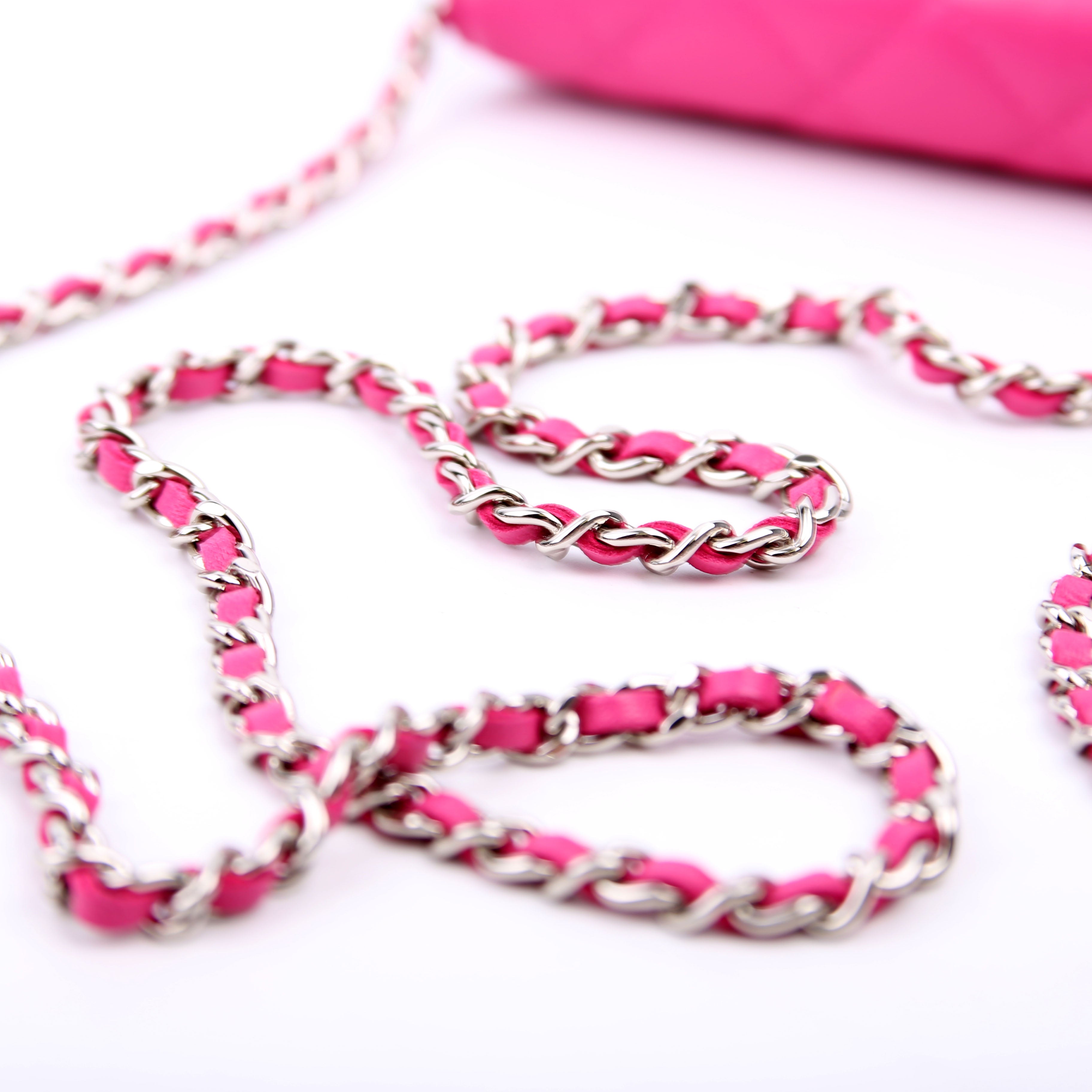 WOC Classic Quilted Lambskin Pink
