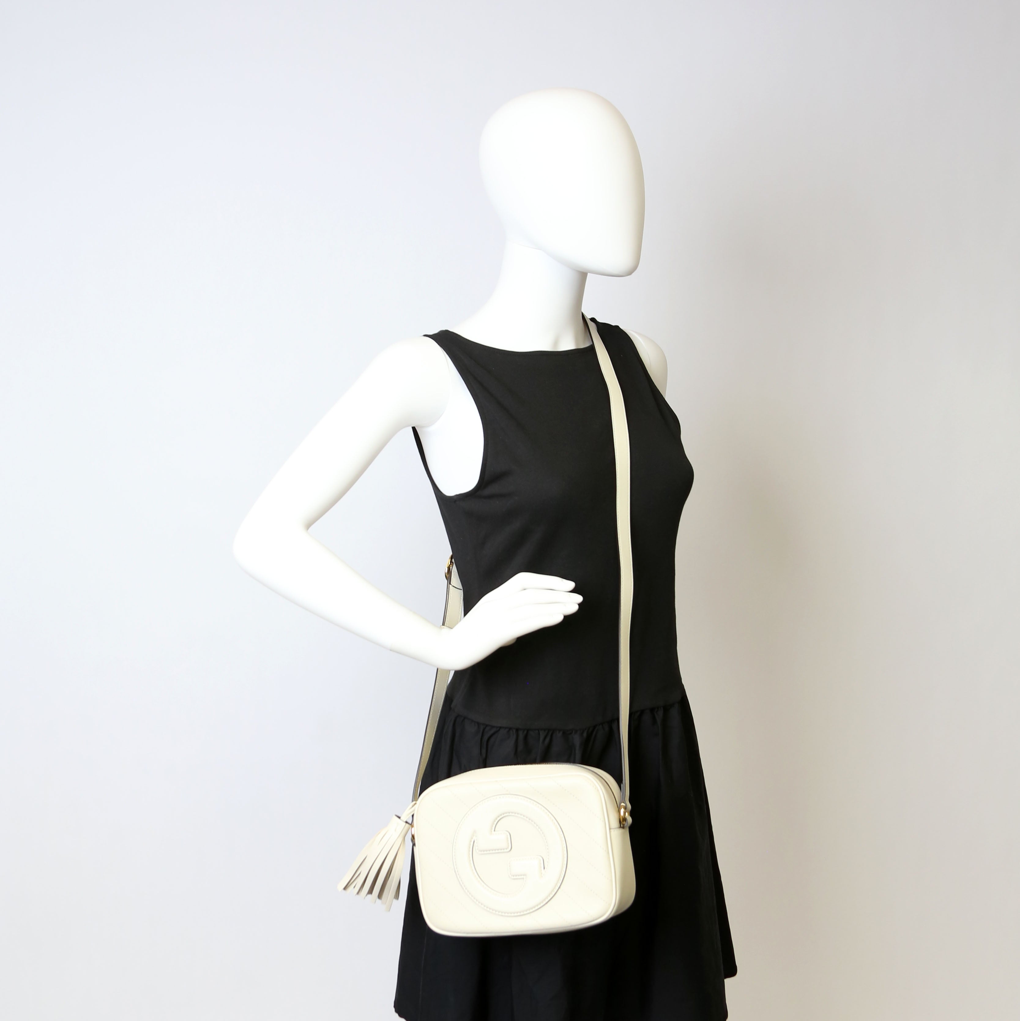 742360 Blondie Small Shoulder Bag White