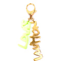Bijoux Sac Graffiti Bag Charm Gold/Green