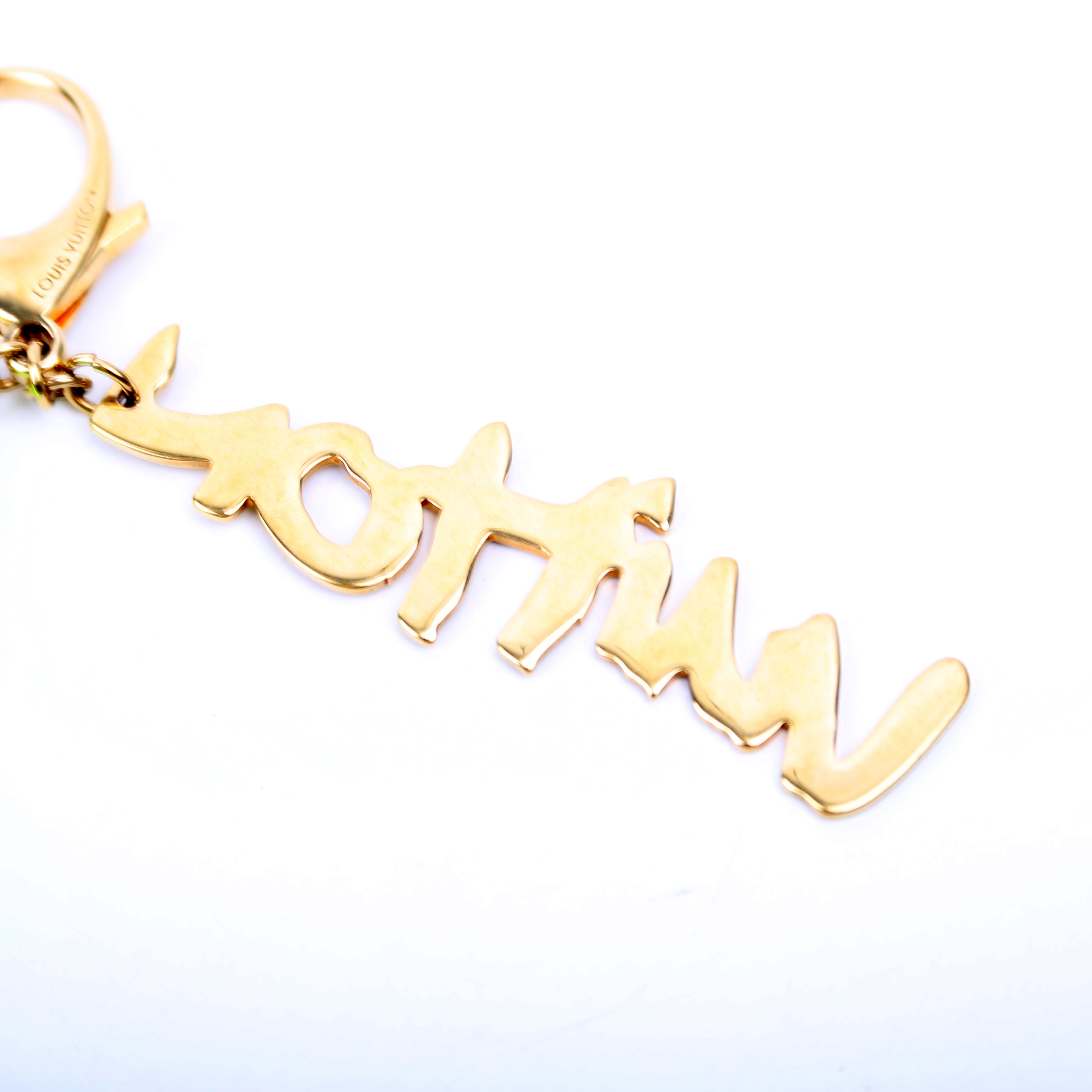 Bijoux Sac Graffiti Bag Charm Gold/Green