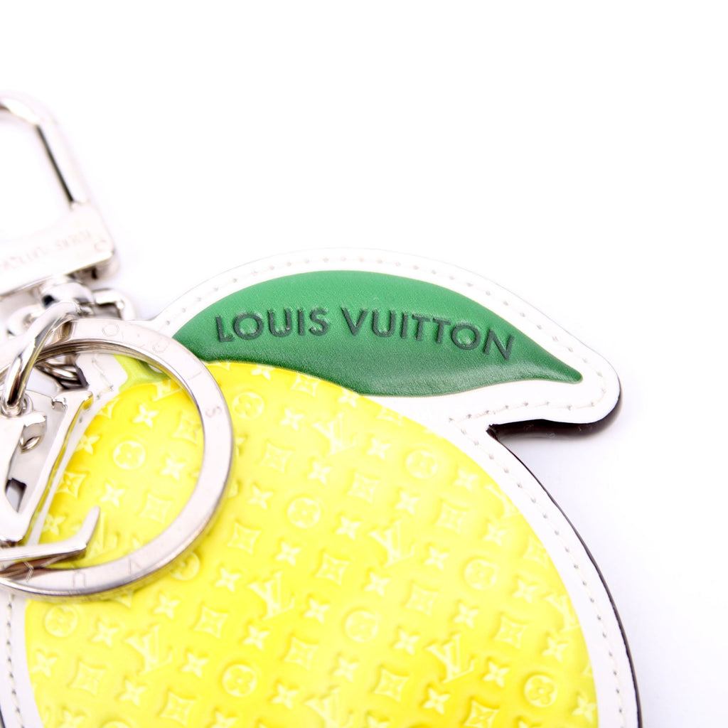 LV Monogram Fruits Key Holder Bag Charm Yellow