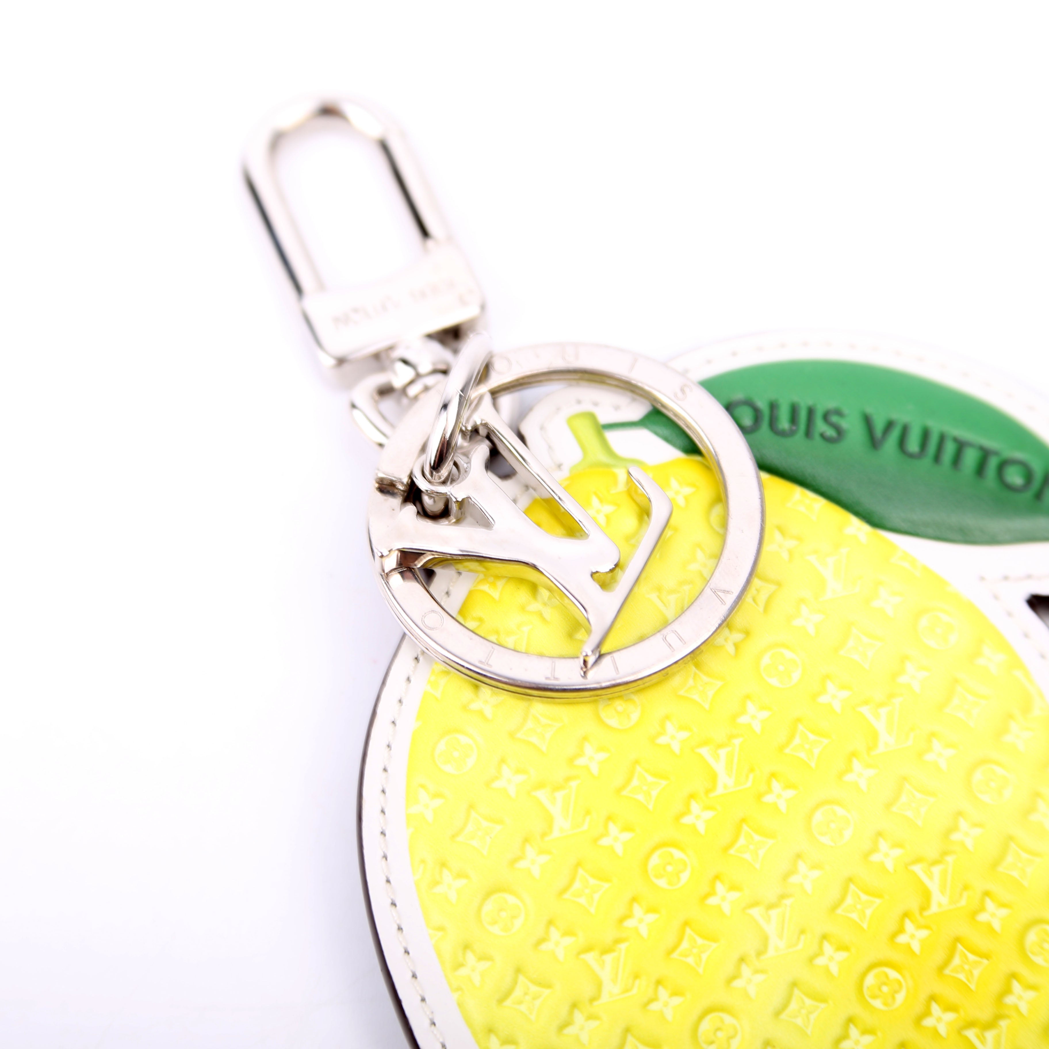 LV Monogram Fruits Key Holder Bag Charm Yellow