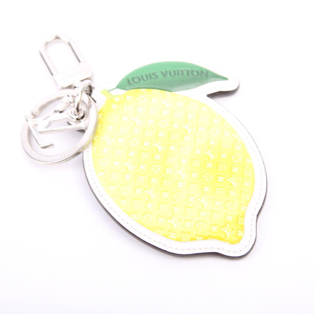 LV Monogram Fruits Key Holder Bag Charm Yellow