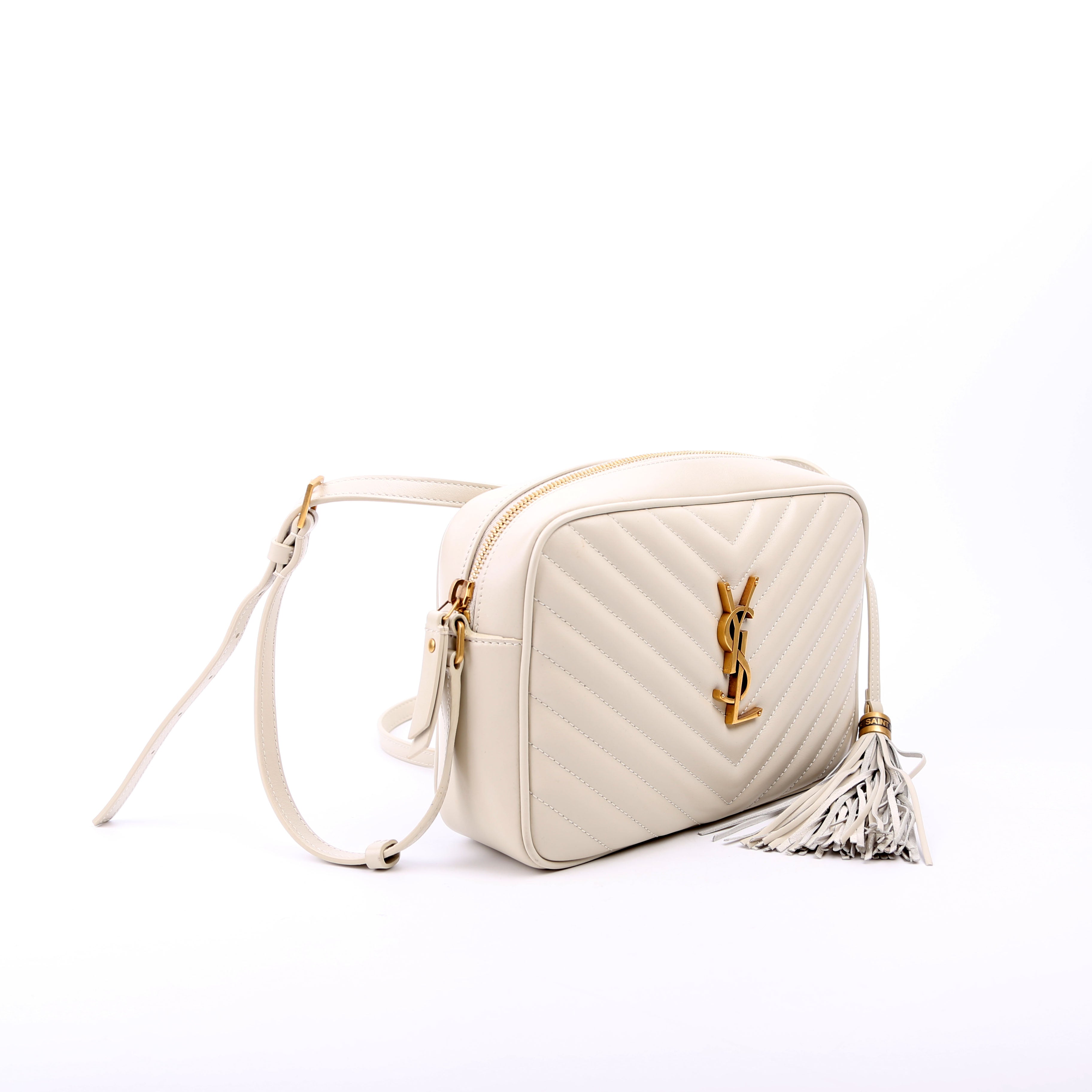Lou Camera Bag Quilted White