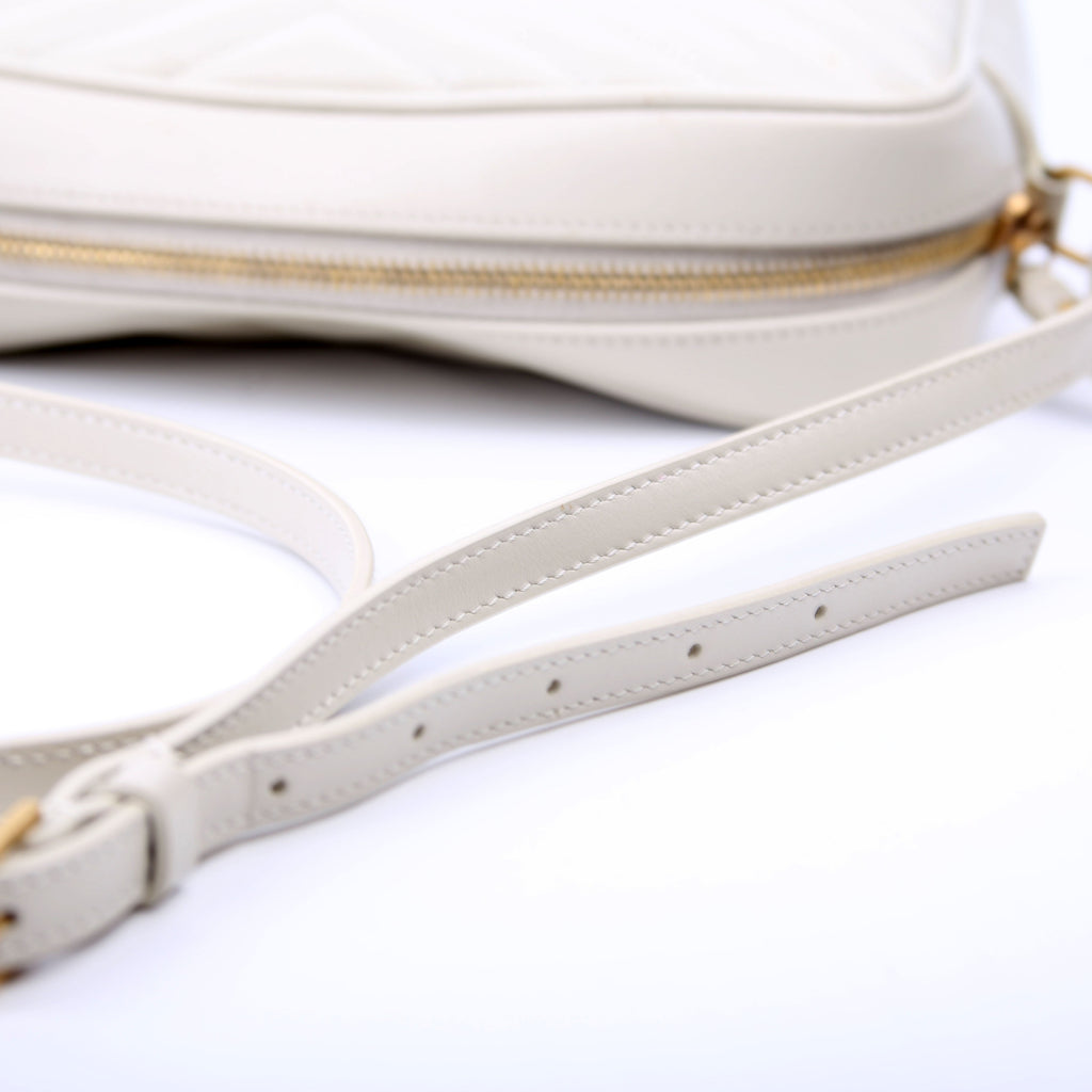 Lou Camera Bag Quilted White