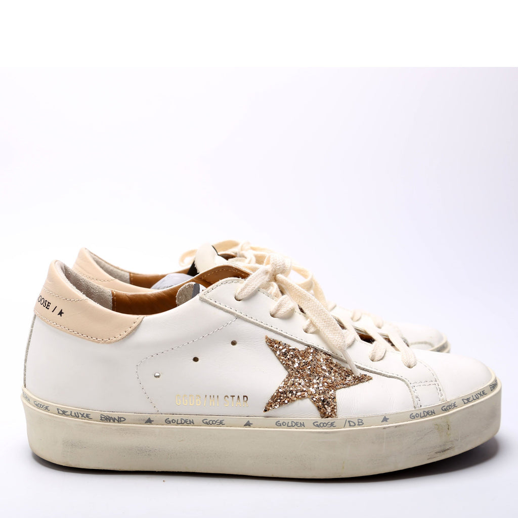 HI Star Sneakers Size 38 White/Gold