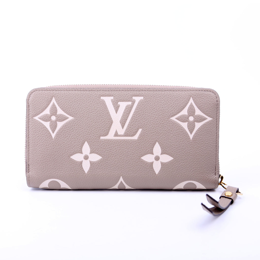 Zippy Wallet Bicolor Empreinte Turtledove