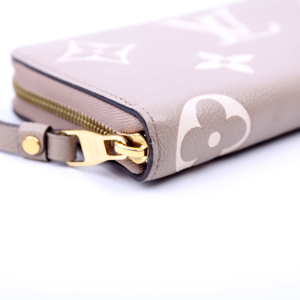 Zippy Wallet Bicolor Empreinte Turtledove