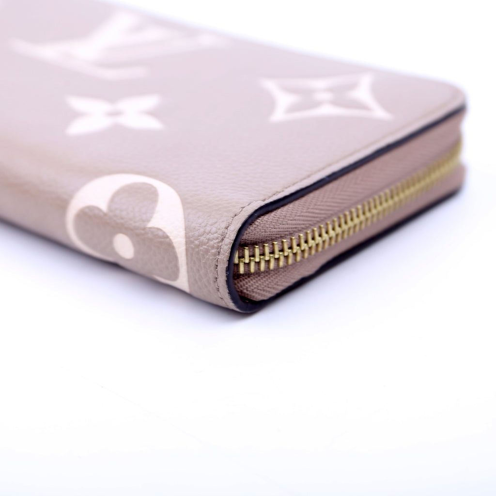 Zippy Wallet Bicolor Empreinte Turtledove