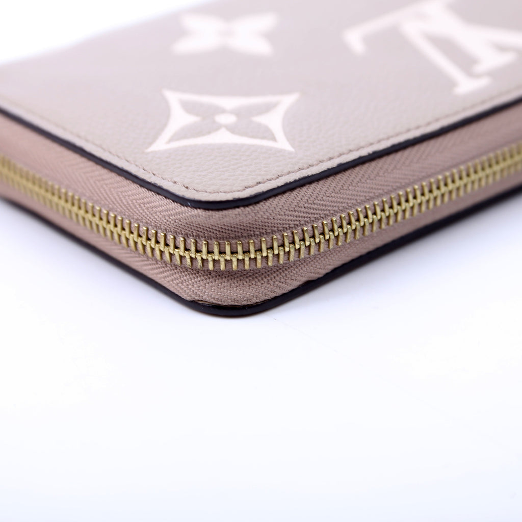 Zippy Wallet Bicolor Empreinte Turtledove
