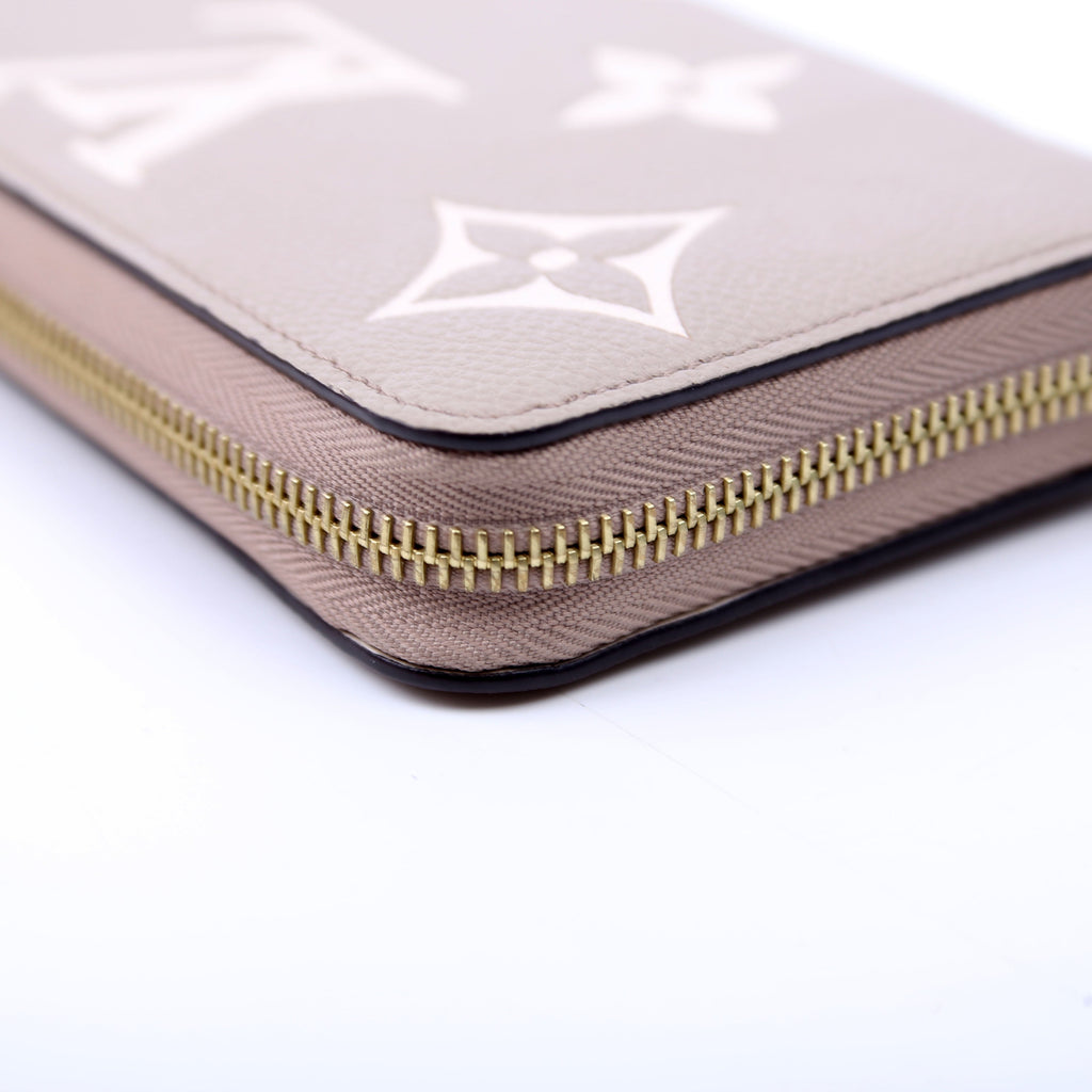 Zippy Wallet Bicolor Empreinte Turtledove