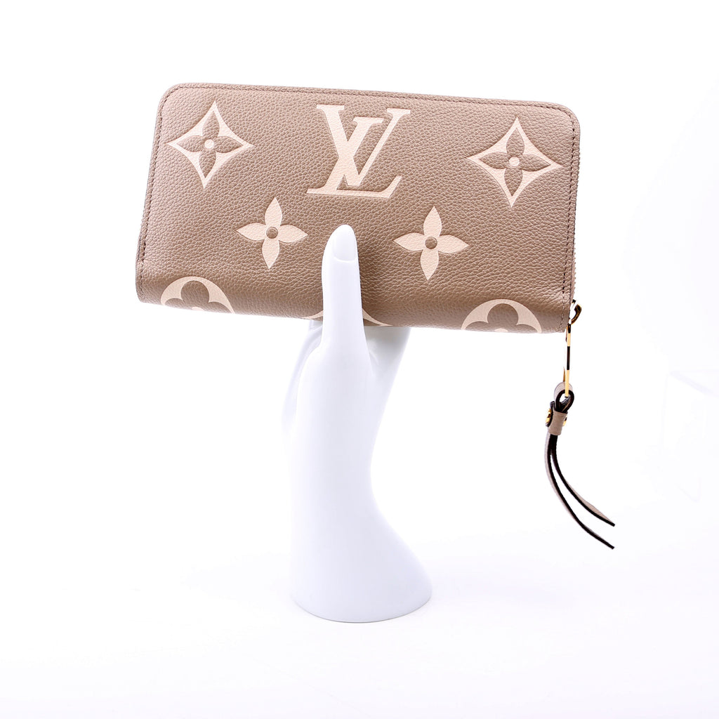 Zippy Wallet Bicolor Empreinte Turtledove