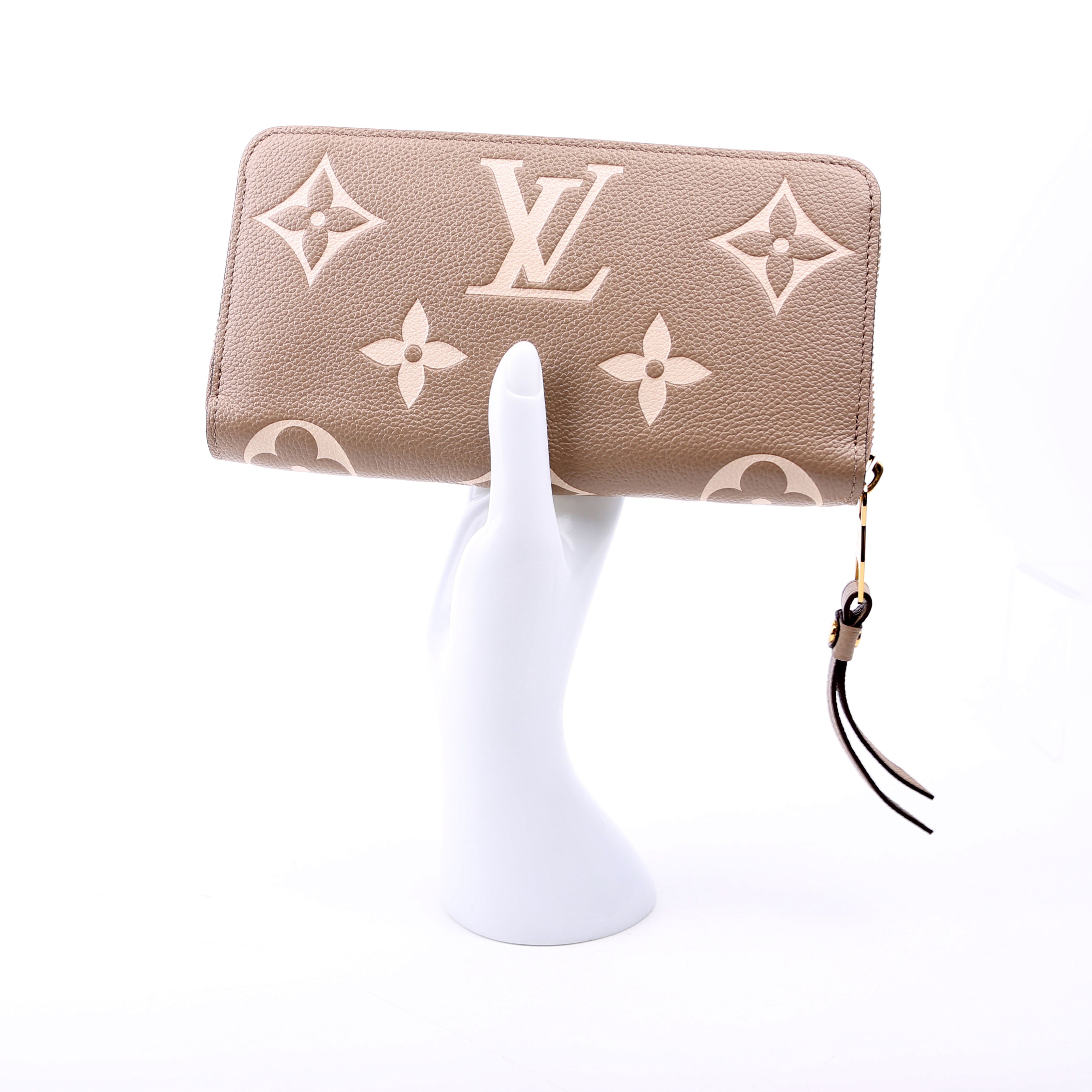 Zippy Wallet Bicolor Empreinte Turtledove