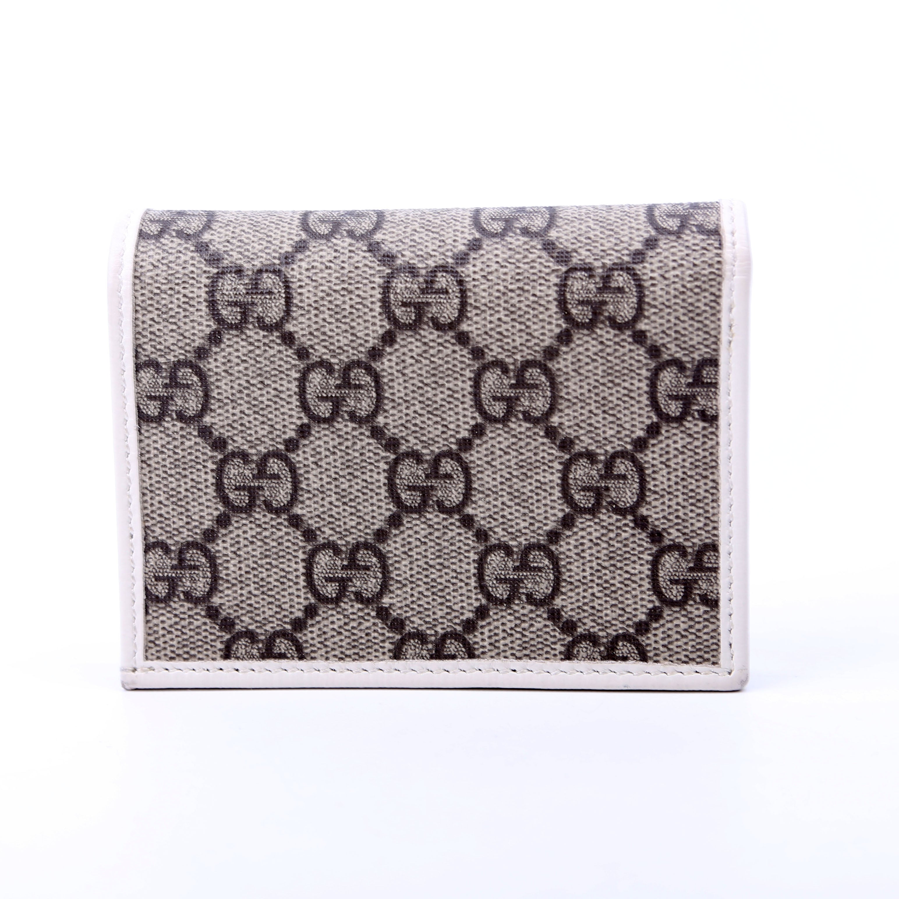 Gucci 621887 Horsebit 1955 Supreme Card Case White