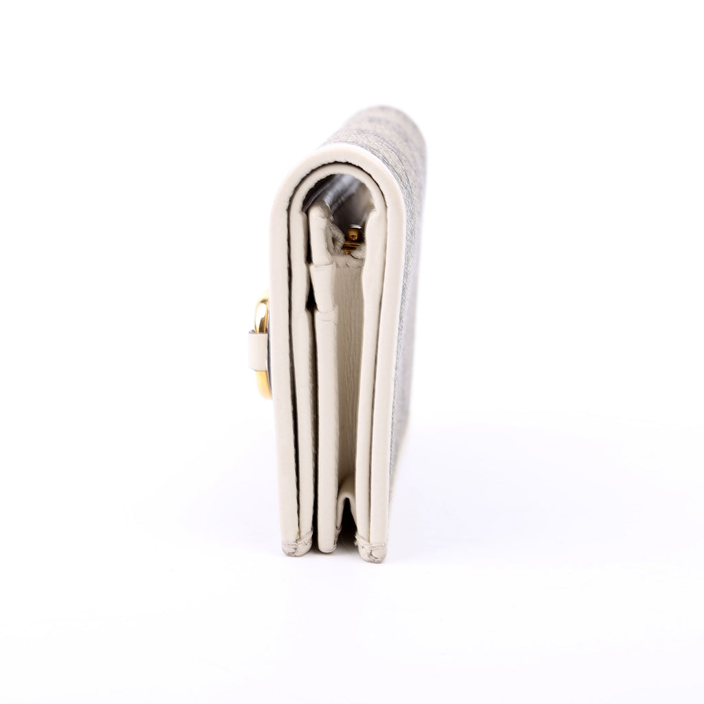 Gucci 621887 Horsebit 1955 Supreme Card Case White
