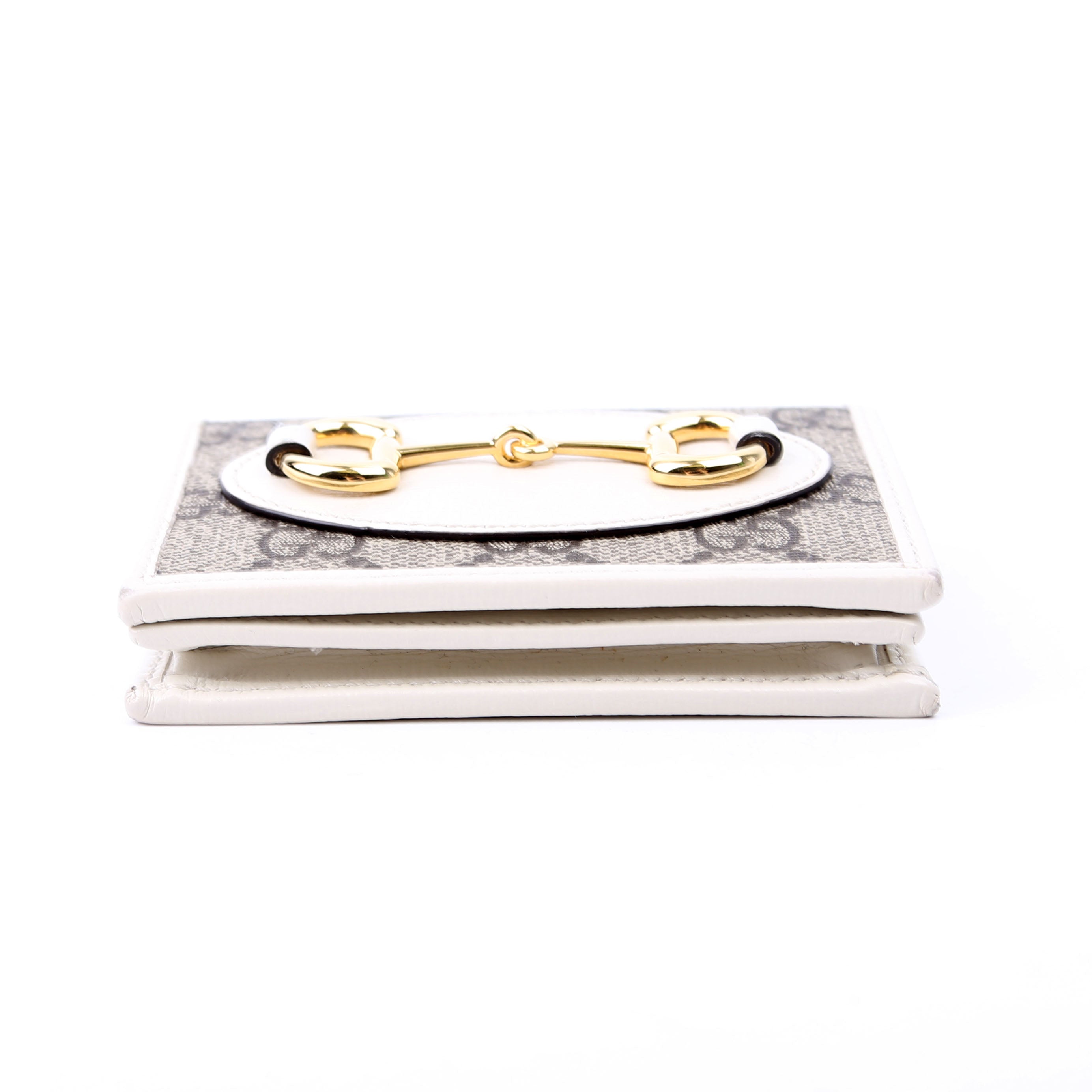 Gucci 621887 Horsebit 1955 Supreme Card Case White