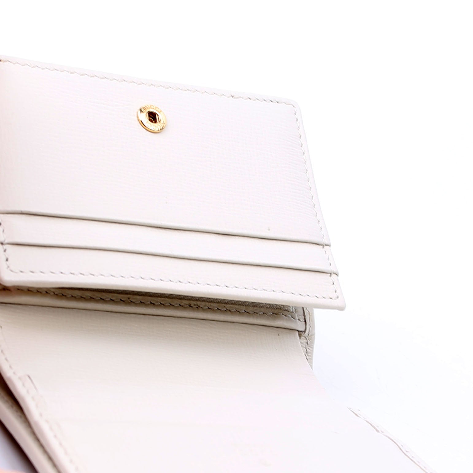 Gucci 621887 Horsebit 1955 Supreme Card Case White