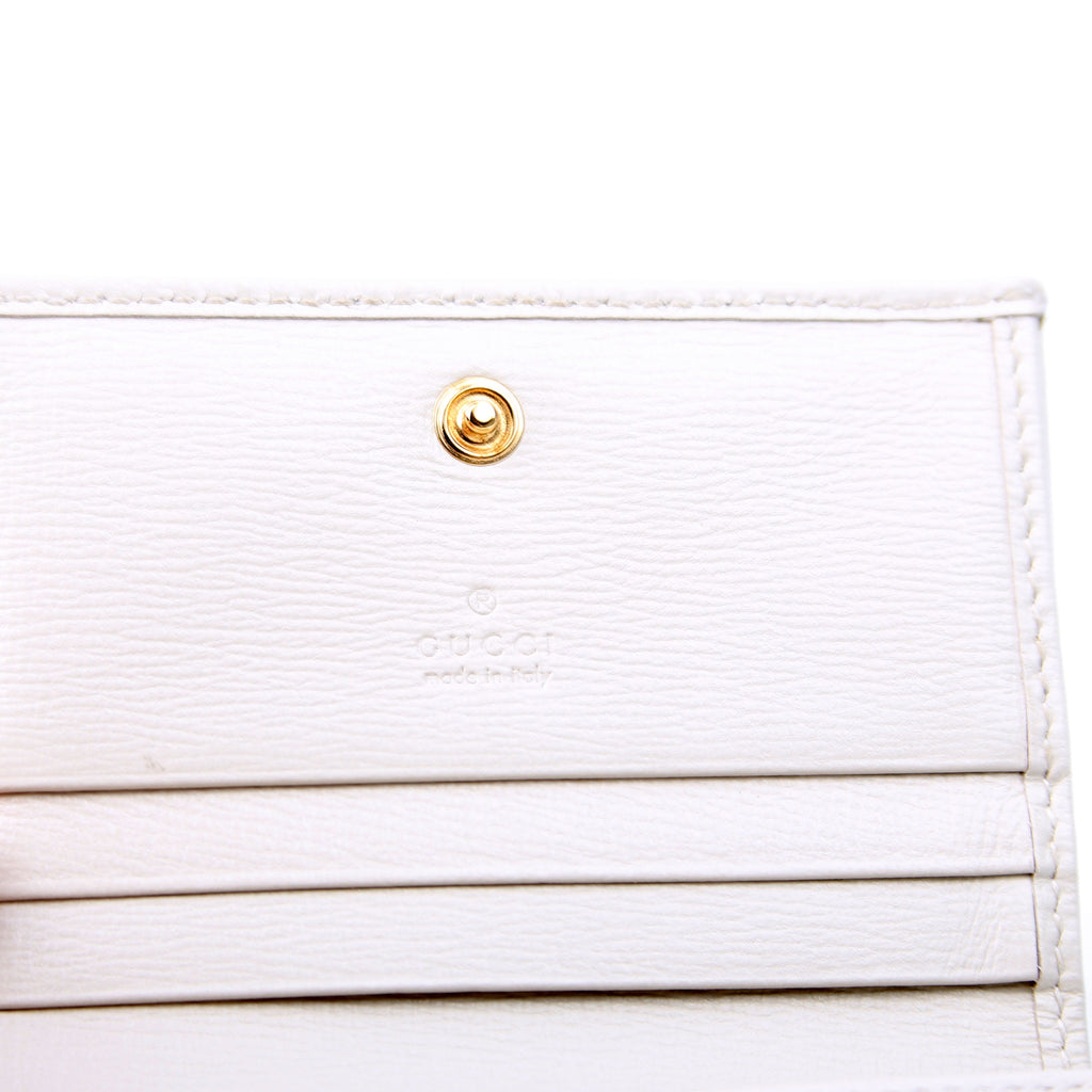 Gucci 621887 Horsebit 1955 Supreme Card Case White