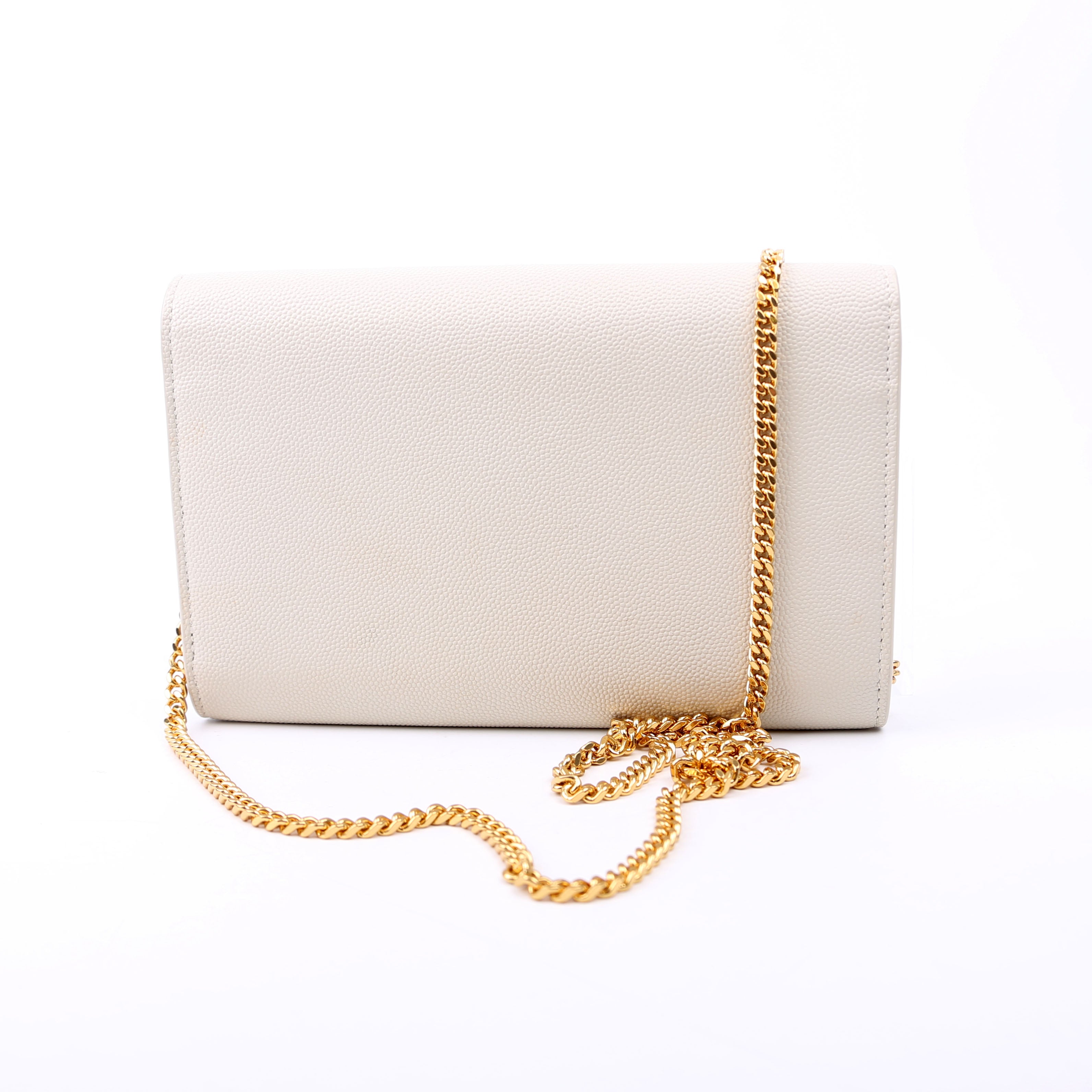 Uptown Chain Wallet Grain Cream
