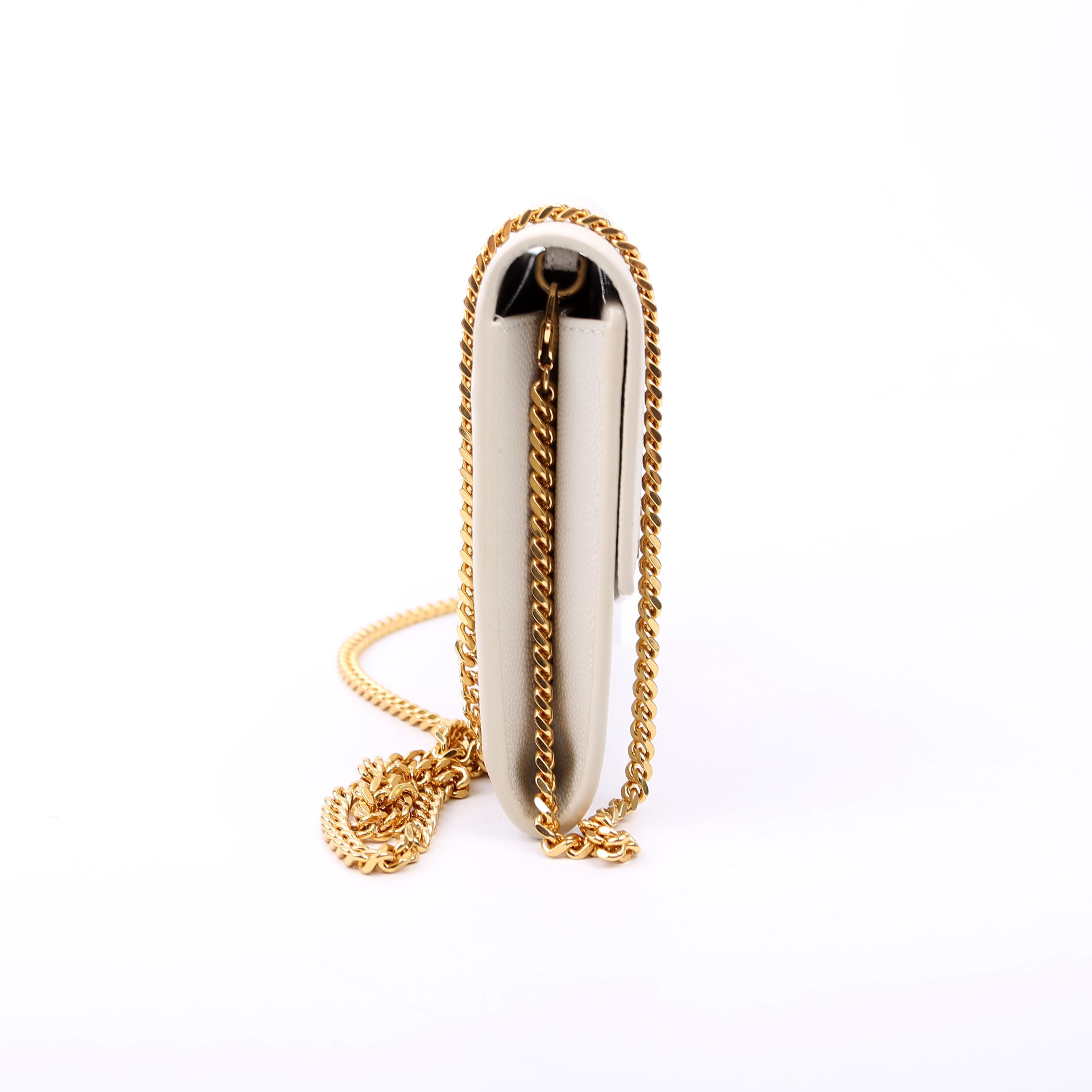 Uptown Chain Wallet Grain Cream