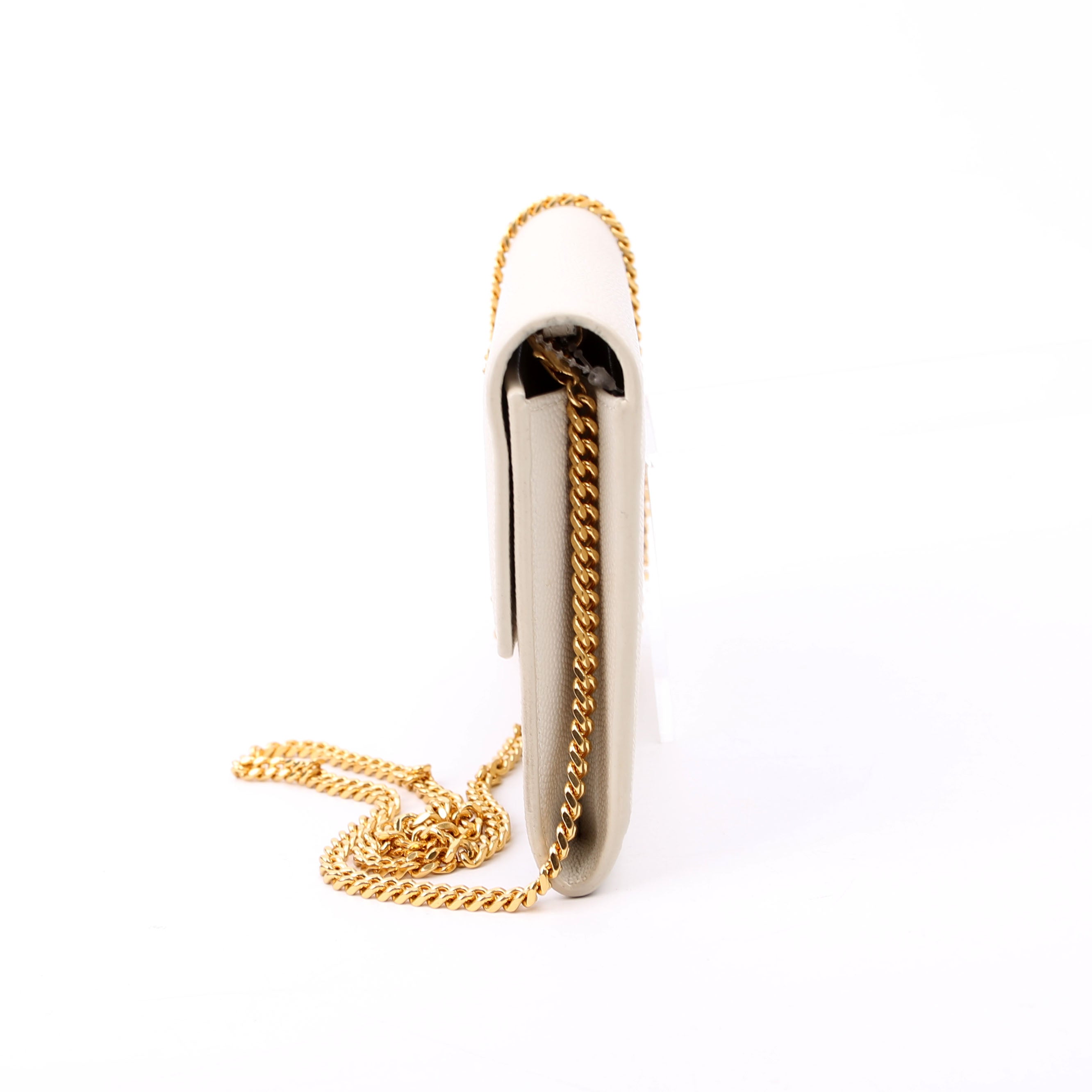 Uptown Chain Wallet Grain Cream