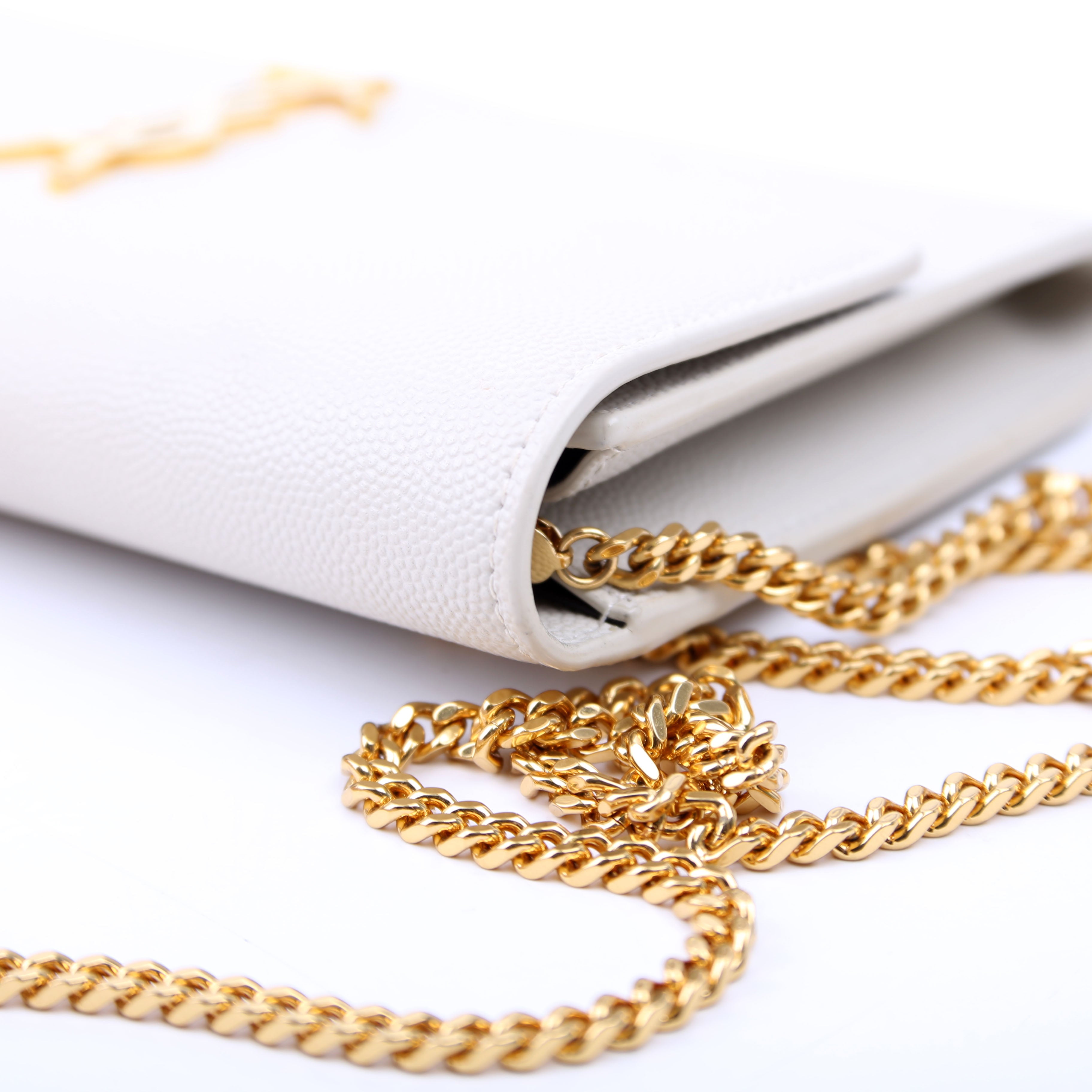 Uptown Chain Wallet Grain Cream