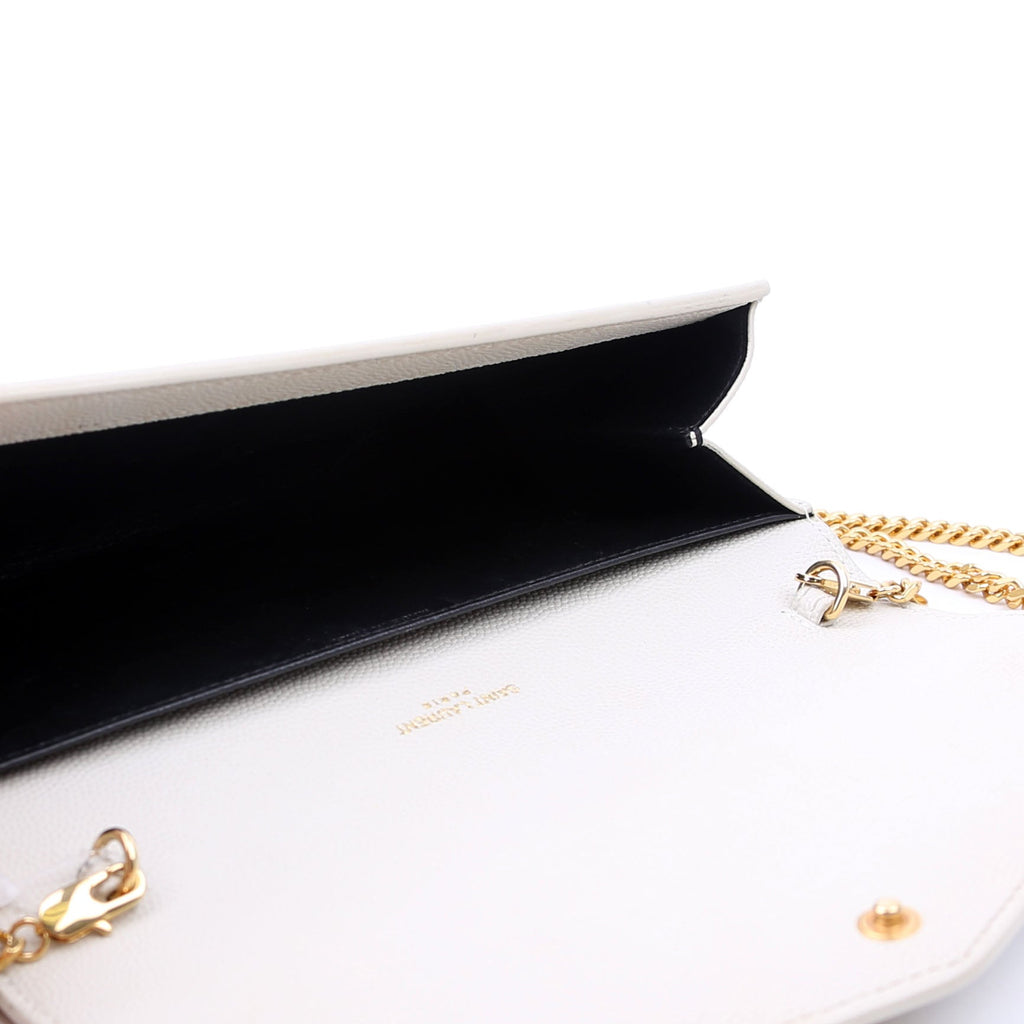 Uptown Chain Wallet Grain Cream