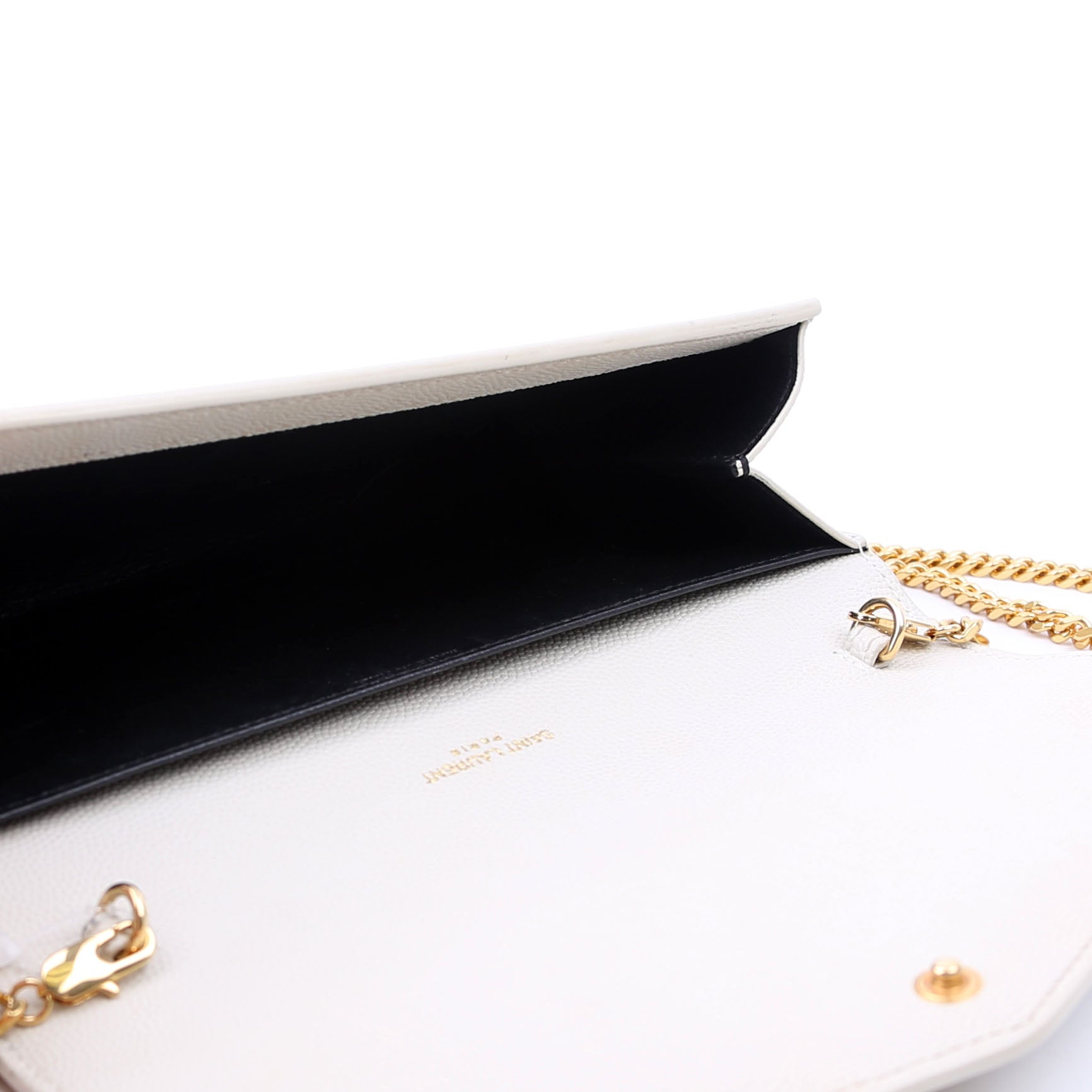 Uptown Chain Wallet Grain Cream