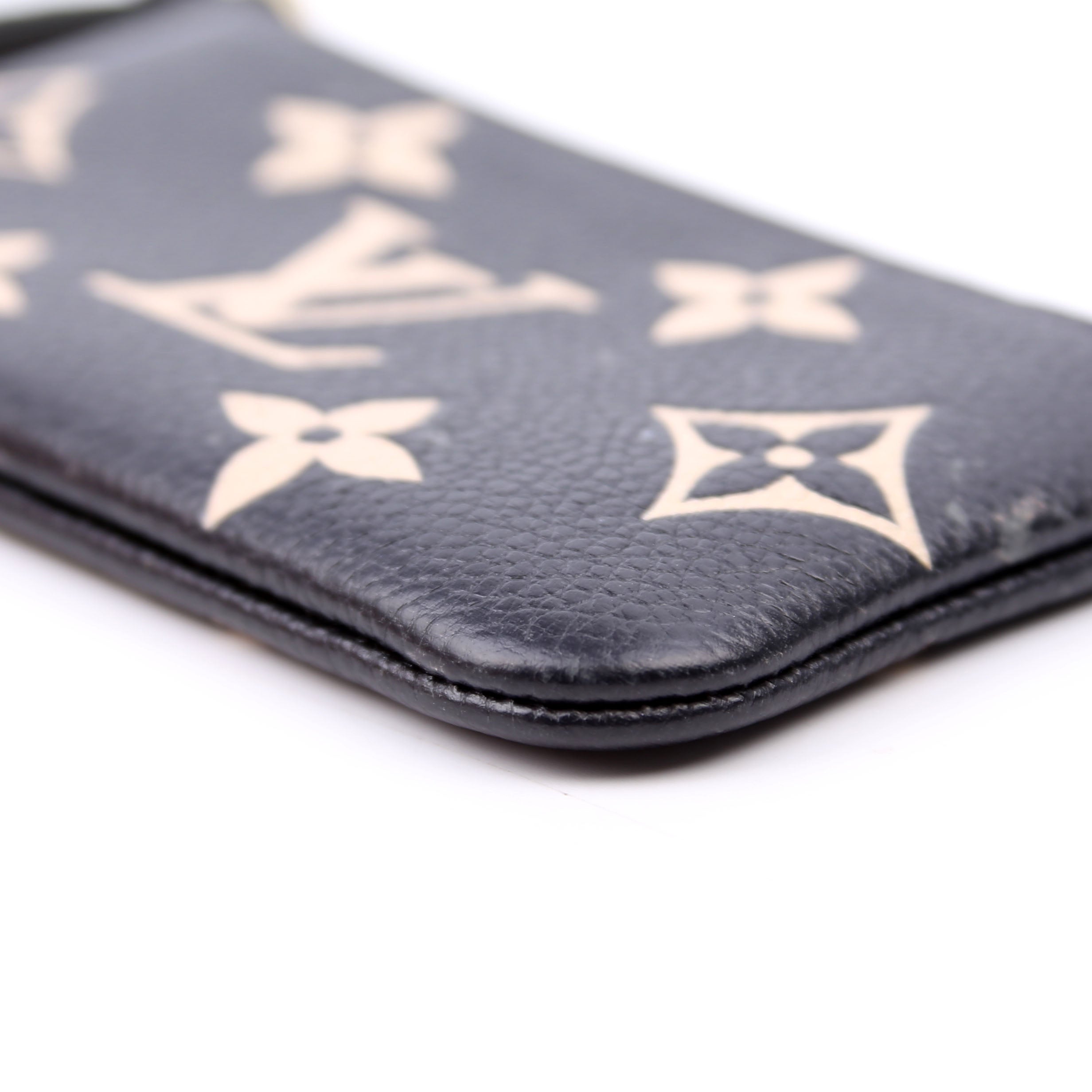 Pochette Cles New Model Bicolor Empreinte Black/Cream