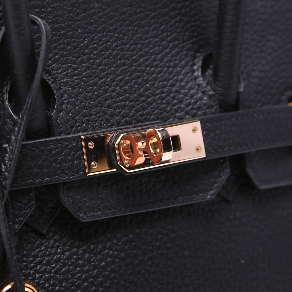 Birkin 25 Togo 2019 Black/Rose Gold