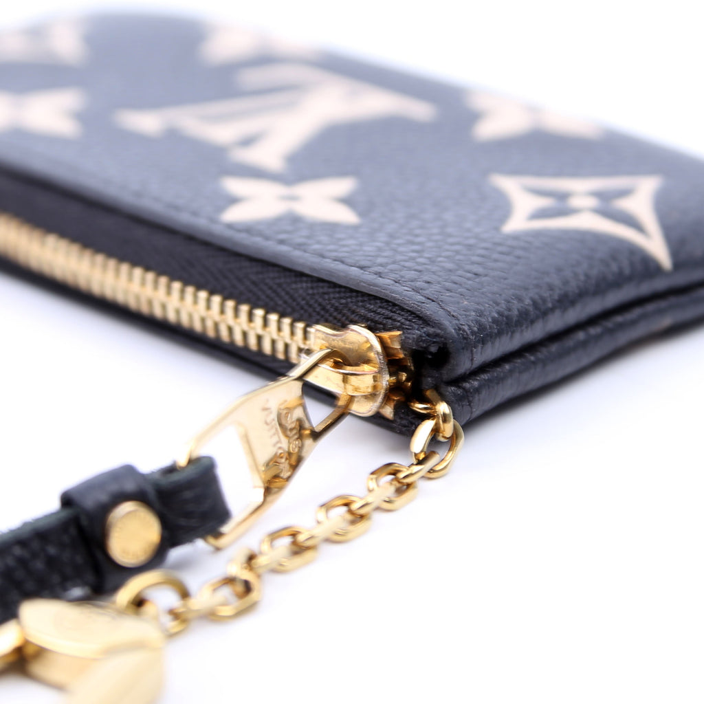 Pochette Cles New Model Bicolor Empreinte Black/Cream