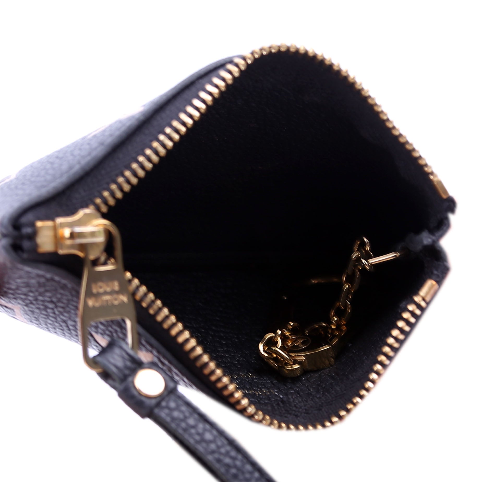Pochette Cles New Model Bicolor Empreinte Black/Cream
