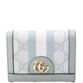523155 Ophidia GG Card Case Wallet Blue