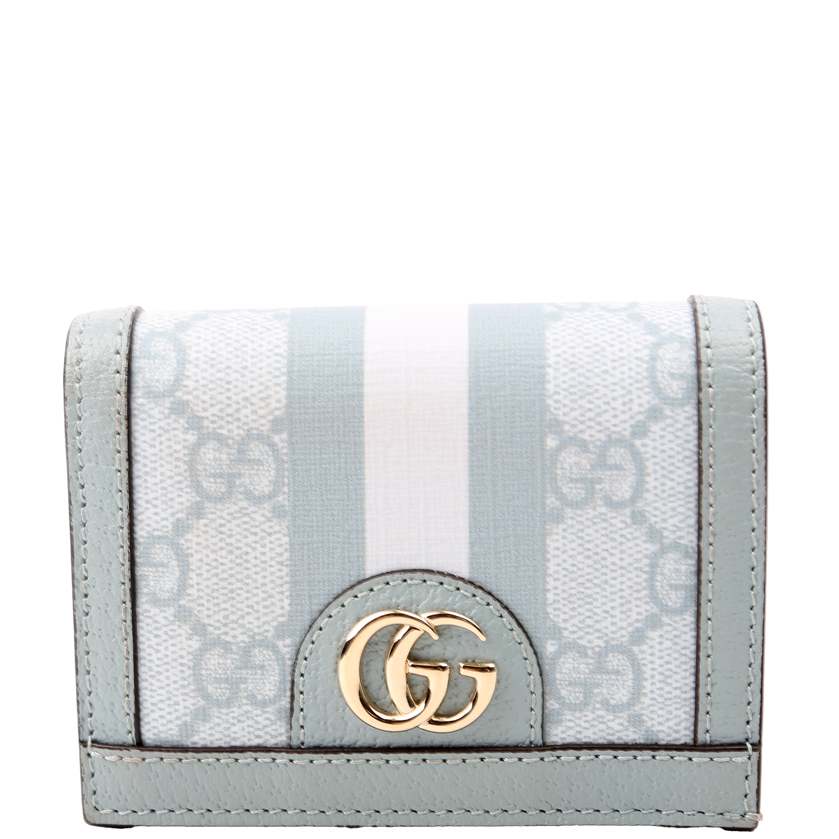 523155 Ophidia GG Card Case Wallet Blue