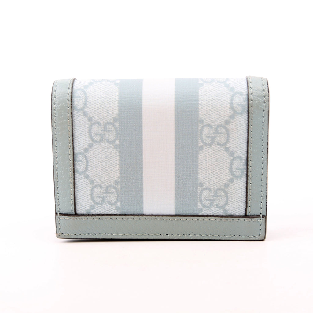 523155 Ophidia GG Card Case Wallet Blue