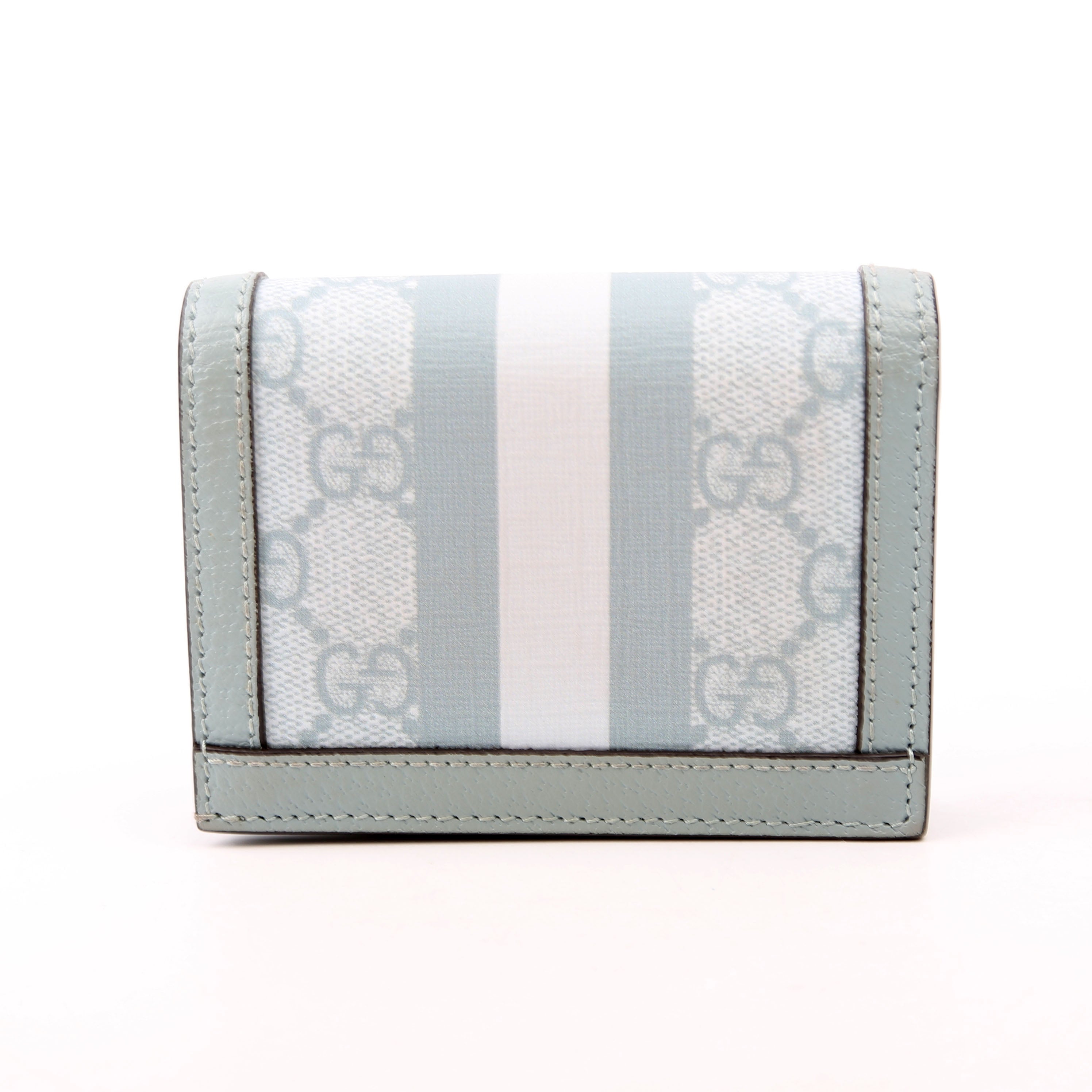 523155 Ophidia GG Card Case Wallet Blue