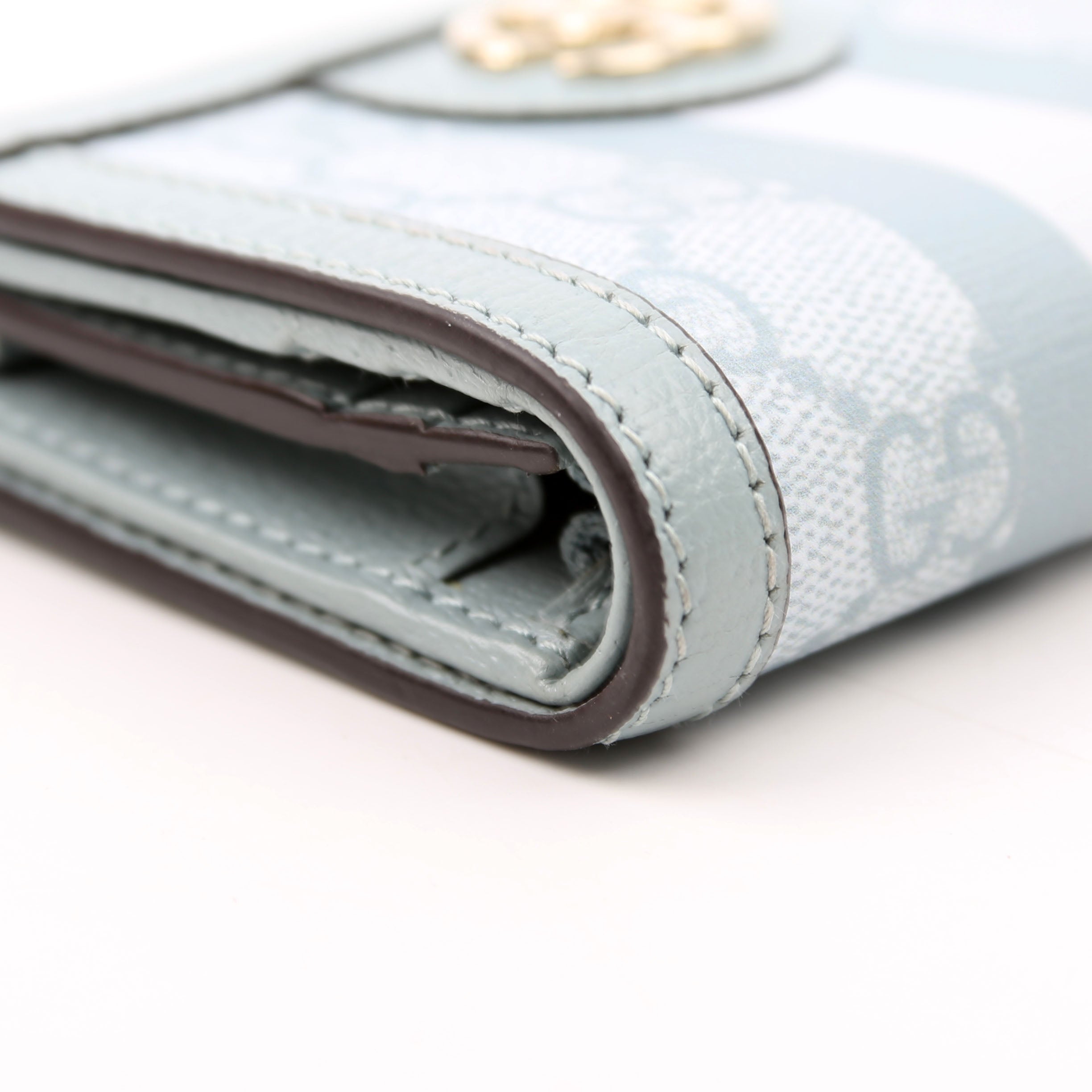 523155 Ophidia GG Card Case Wallet Blue