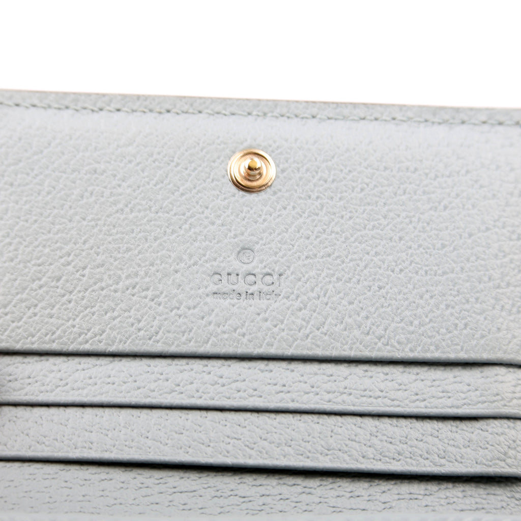 523155 Ophidia GG Card Case Wallet Blue