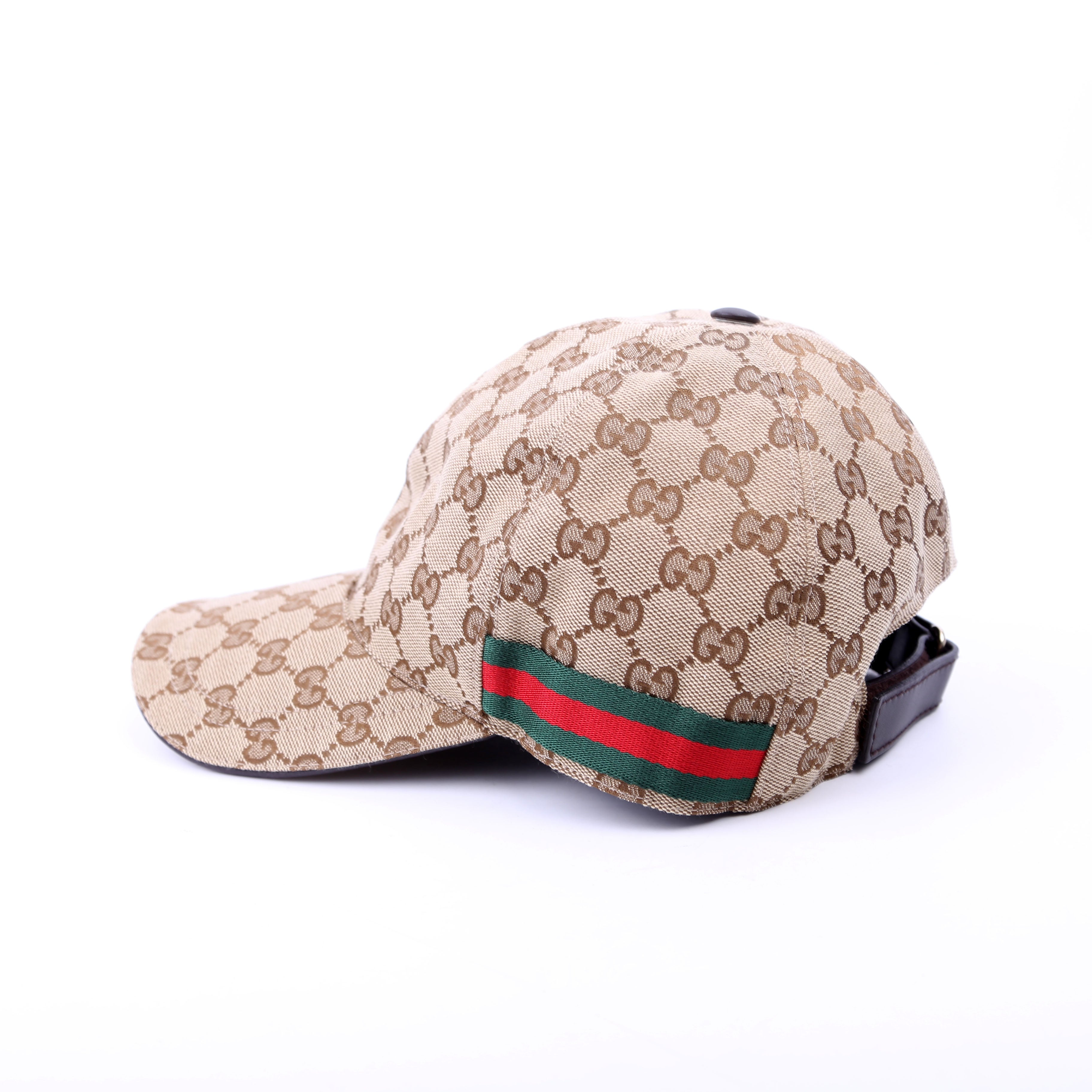 200035 GG Canvas Web Hat Size Medium