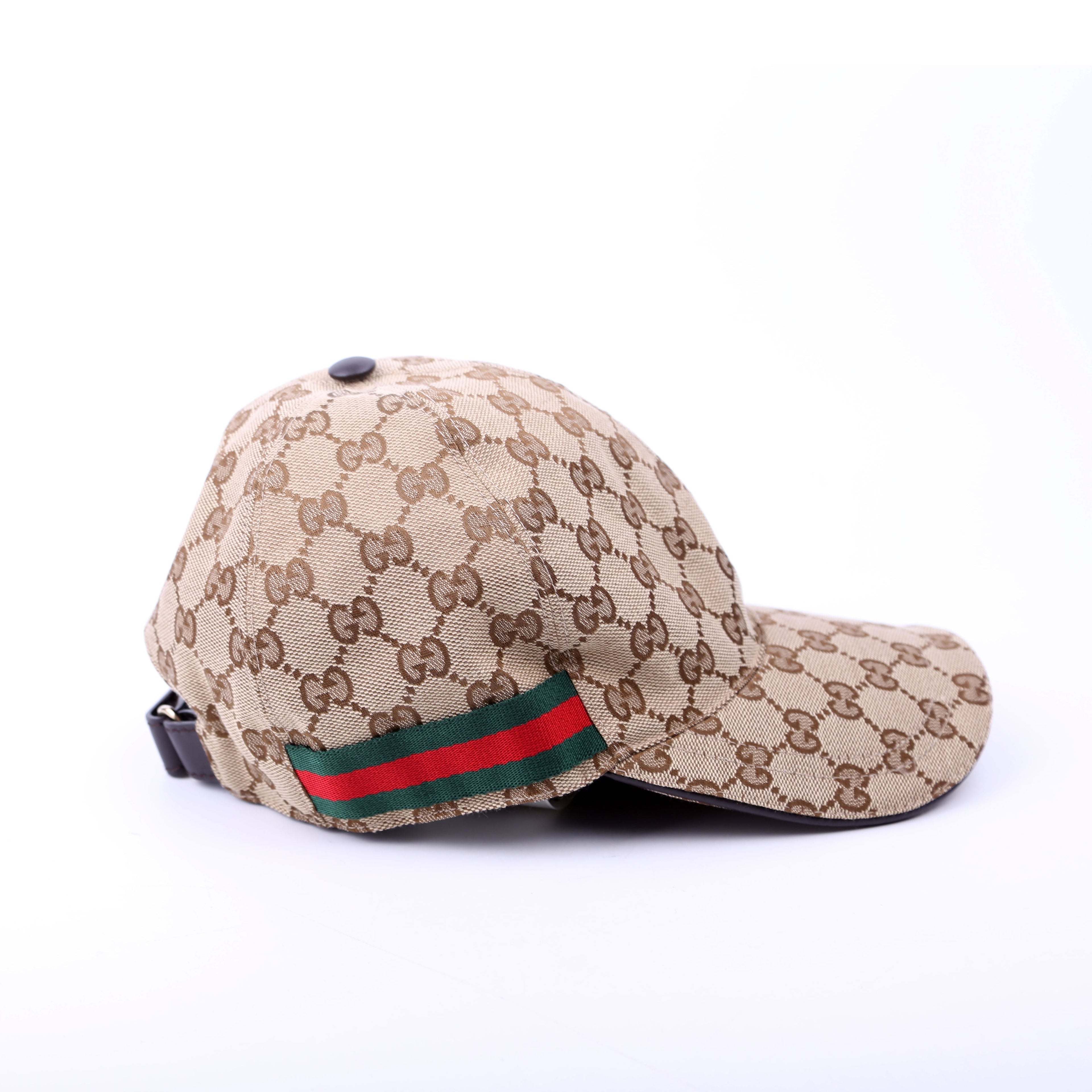 200035 GG Canvas Web Hat Size Medium