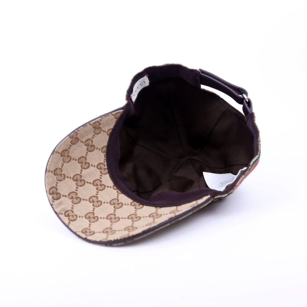 200035 GG Canvas Web Hat Size Medium