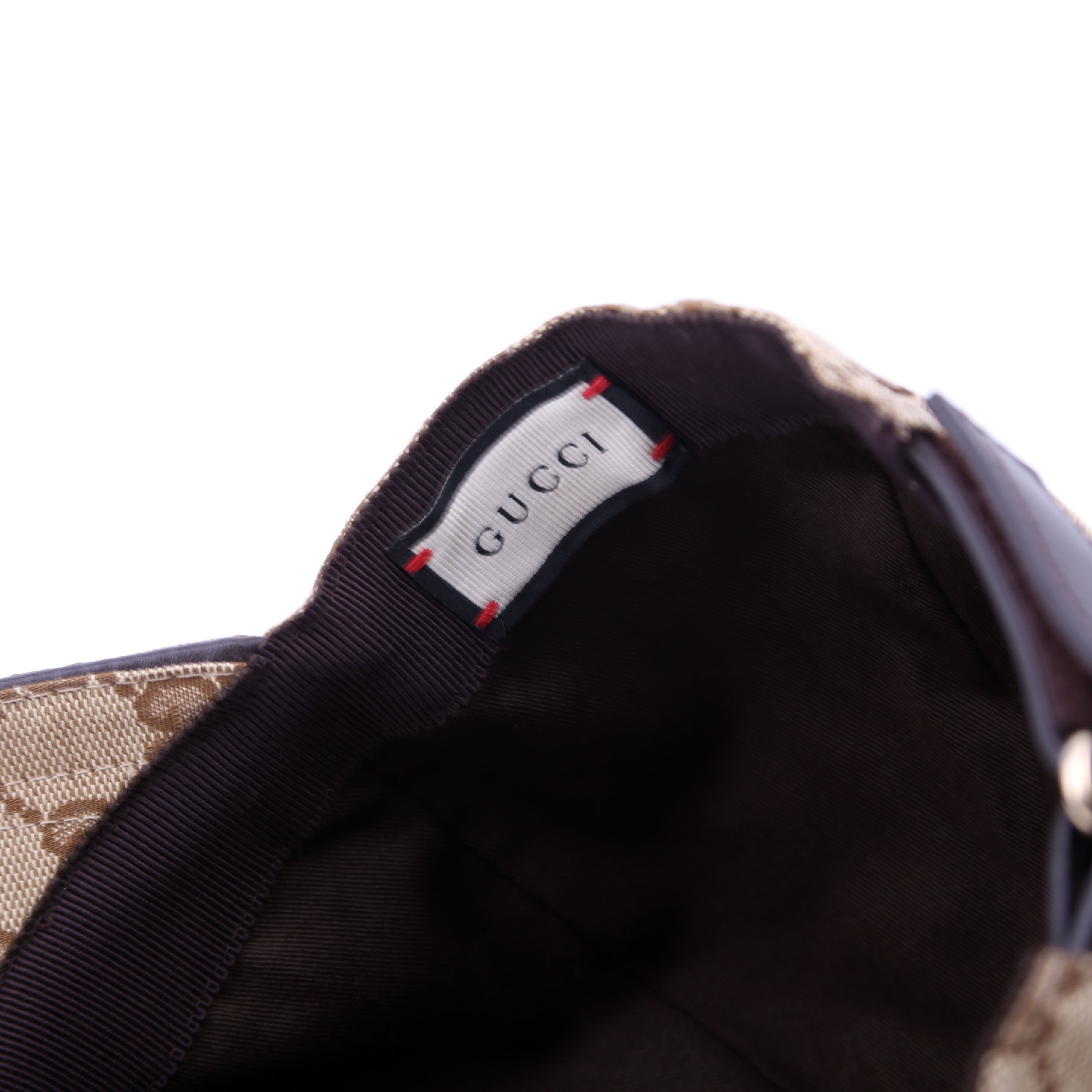 200035 GG Canvas Web Hat Size Medium