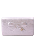 CC Bow Bi-Fold Wallet Metallic 12M Silver